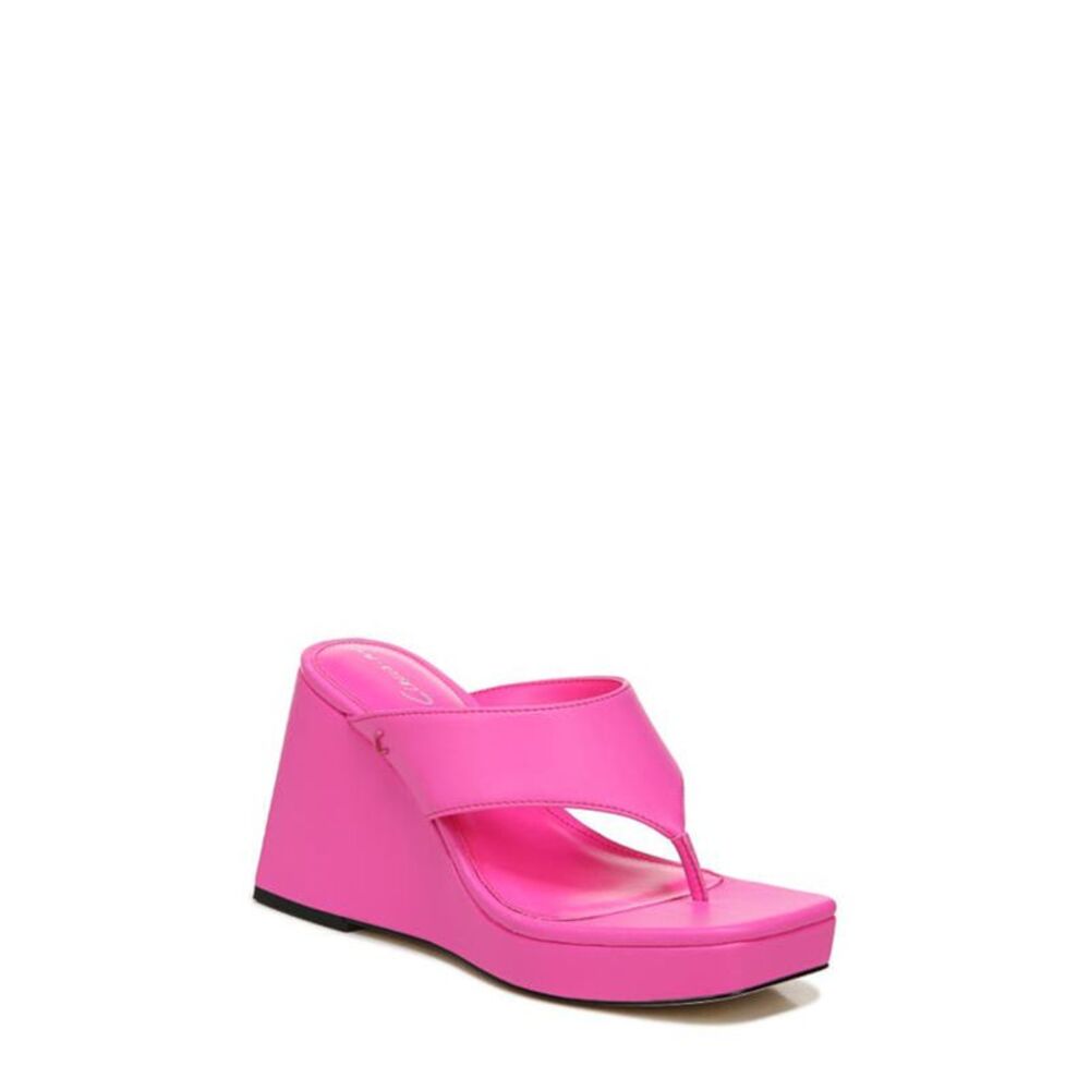 CIRCUS BY SAM EDELMAN Womens Pink Moira Wedge Thong Sandals 8.5 M